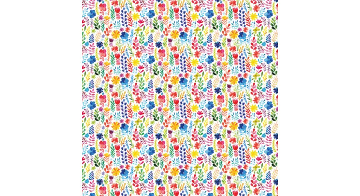 Cadeaupapier, 50cm x 200m, K602417, flowers watercolour