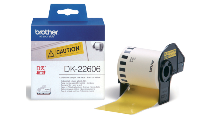 Etiket brother dk-22606 62mm geel