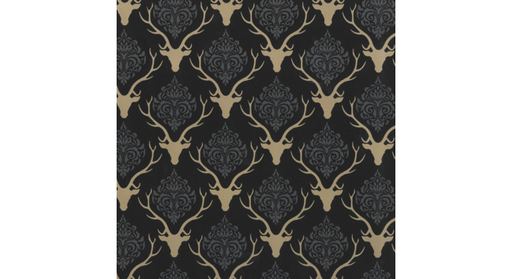 Cadeaupapier Kerst, 30cm x 200 meter, D90197, zwart