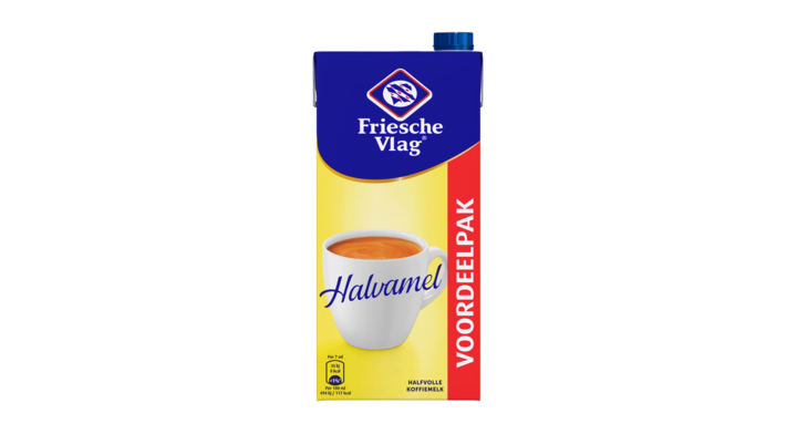 Friesche Vlag, koffiemelk, 930 ml, halvamel, 412676 (1 stuk)
