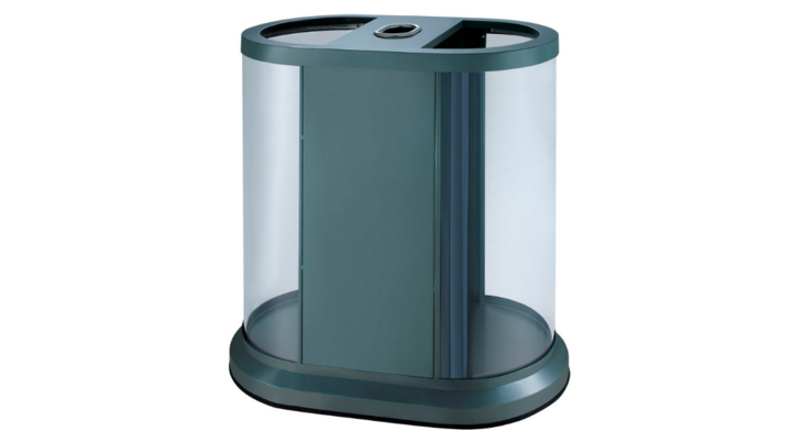 Zakhouder, 2x50 liter, transparant/zwart, VB 667840