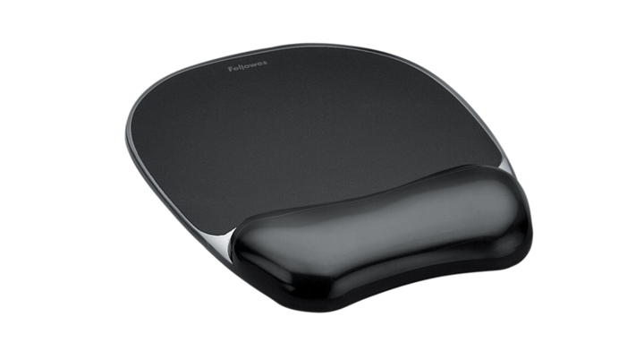 Muismat/polssteun fellowes gel crystals zwart