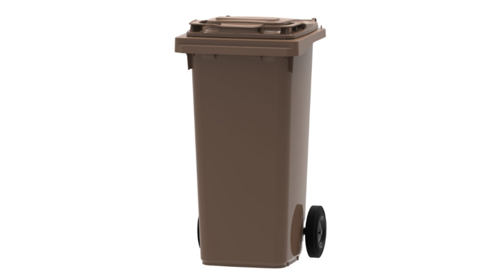 Mini-rolcontainer, 120 liter, bruin, VB 120000