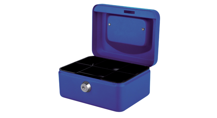 Geldkist quantore 150x115x80mm blauw(1000338q)
