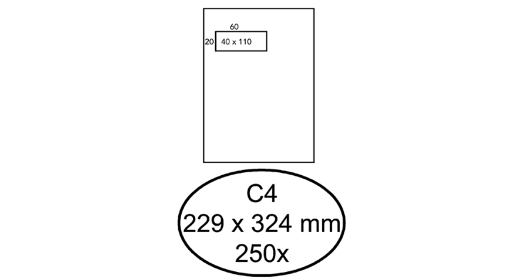 Envelop quantore venster c4 vl40 zk 120gr wit