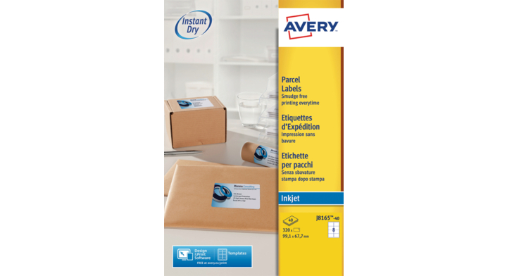 Etiket avery j8165-40 99.1x67.7mm 320st