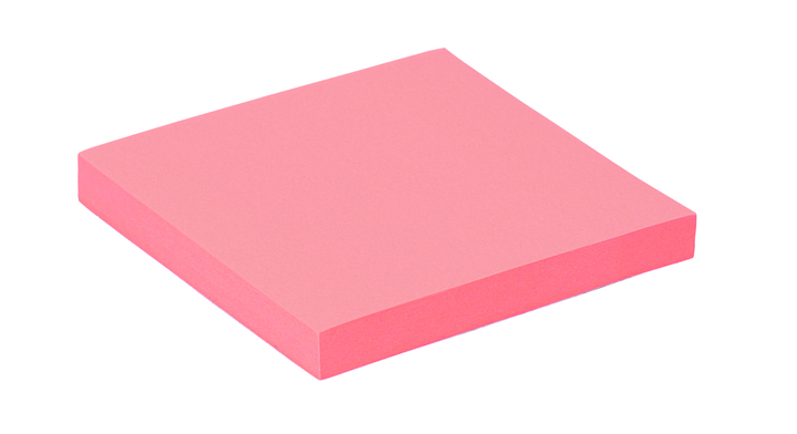 Memoblok quantore 76x76mm neon roze(392383)