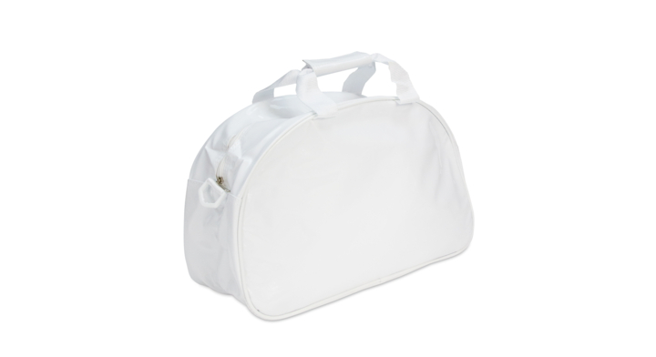 Sporttas, PVC, 46+16x27cm, wit (25 stuks)