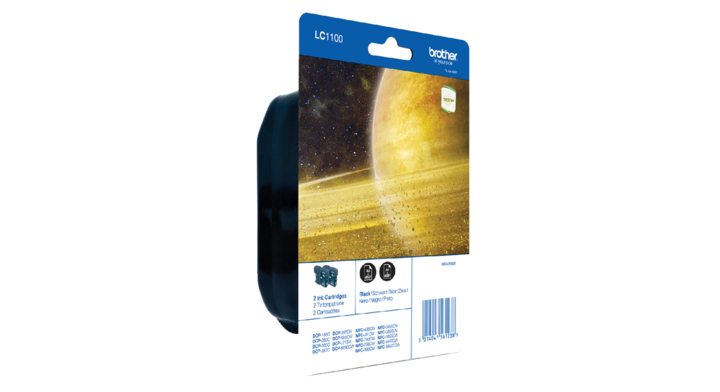Inkcartridge brother lc-1100 duopack(lc-1100bkbp2)