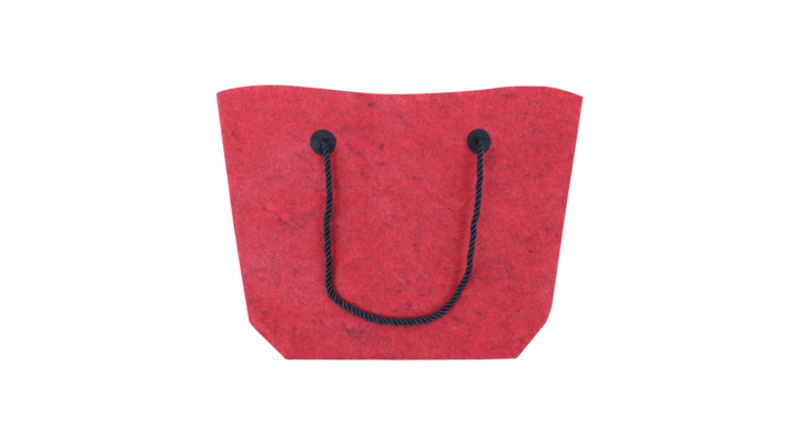 Strandtas, 37/47x33+2x4cm, vilt, bordeaux (50 stuks)