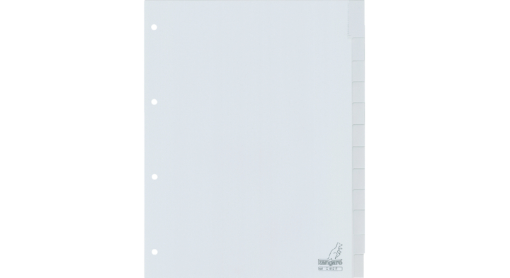Tabblad kangaro g412f a4 4r pp 12dlg v-tabs grijs(g412f)