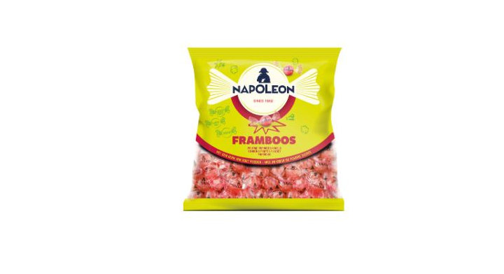 Snoep napoleon framboos zak 1kg(34253)
