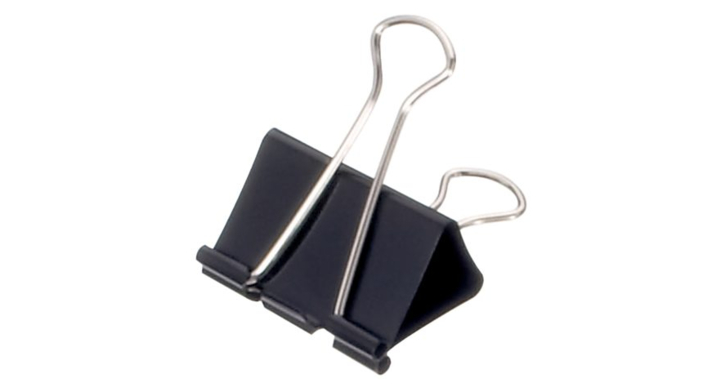 Papierklem maul foldback 41mm zwart(2154190)