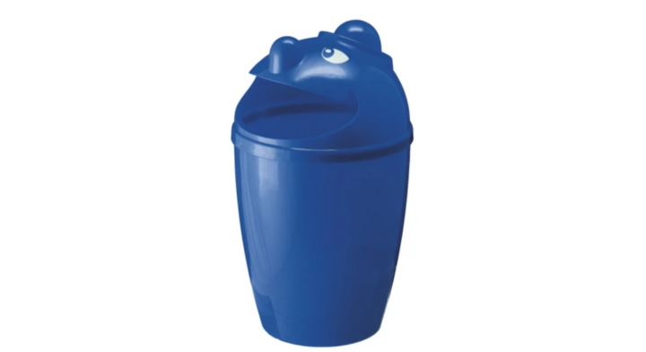 Afvalbak met gezicht, 75 liter, blauw, VB 750100