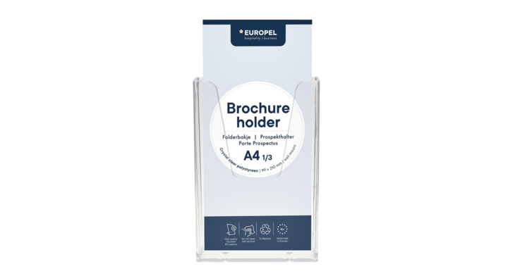 Folderhouder opus 2 wand 1/3 a4 transparant(350075)