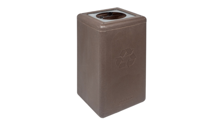 Brickbin, modulaire afvalscheidingsbak, 65 liter, bruin, VB 193790 | restafval