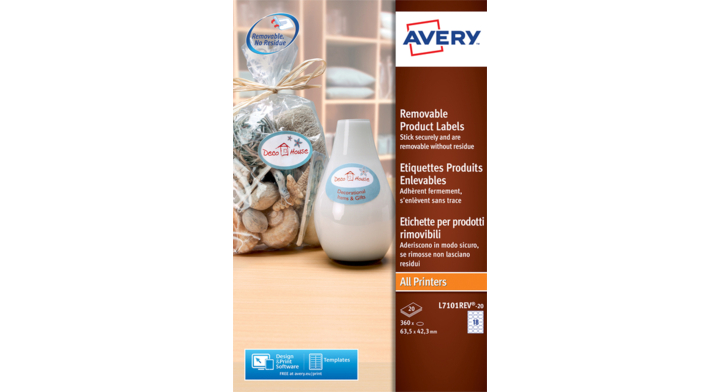 Etiket avery l7101rev-20 63.5x42.3mm wit 360st(l7101rev-20)