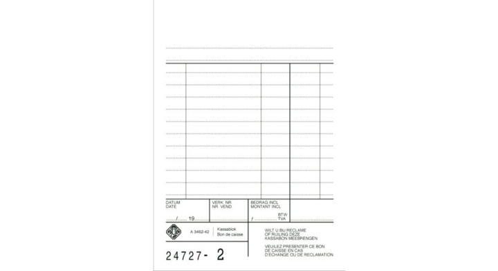 Kassablok a3464-42 142x100mm 50x2vel