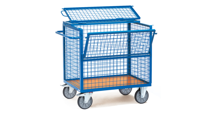 Bakwagen met deksel, 1200x800mm Draagverm. 600kg