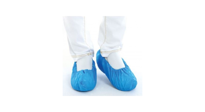 Schoenovertrek, CPE, maat 36-46, blauw, 130my (500 stuks)