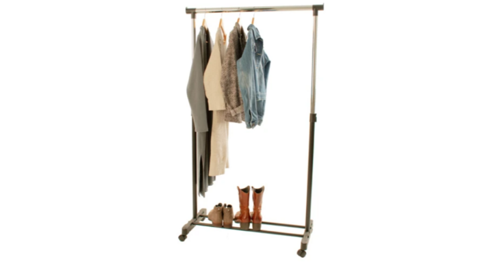 Mobiel Kledingrek Enkel | Zwart/Chroom | VB 200950