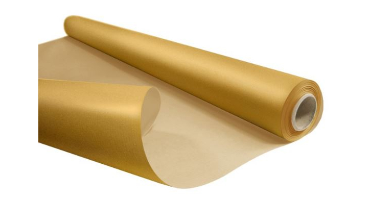 Papier 60cm x 200 meter, kraft, goud