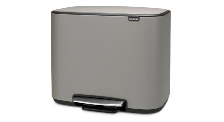 Brabantia, pedaalemmer, 11+23 liter, grijs, VB 121562