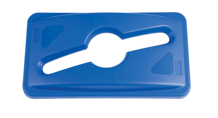 Rubbermaid Slim Jim, gecombineerd deksel, blauw, VB 211542