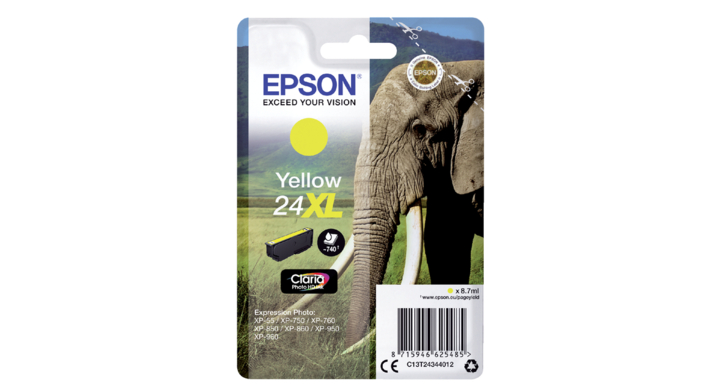 Inkcartridge epson 24xl t2434 geel(2666459)