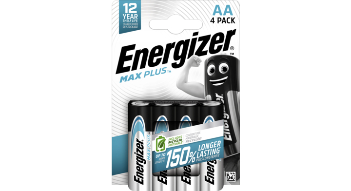 Batterij energizer max plus aa alkaline 4st