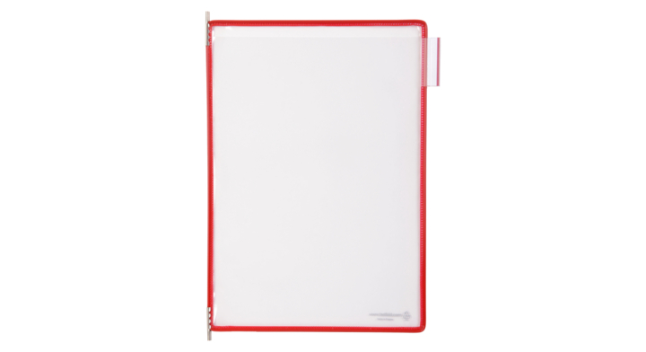 Zichtpaneel tarifold a4 verticaal rood 10st(114003)