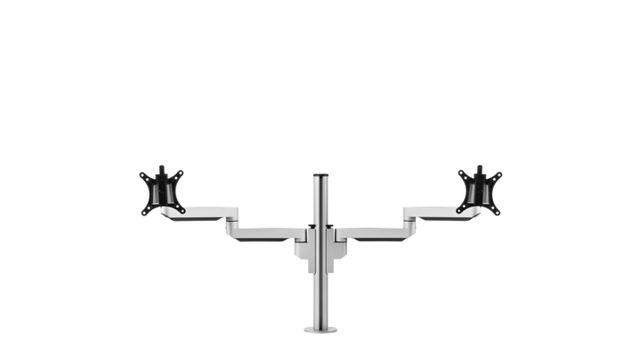 Filex, Galaxy basic dubbel monitorarm, zilver