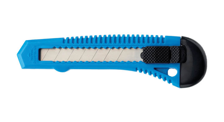 Snijmes westcott office 18mm blauw+kunststof houder(ac-e8400