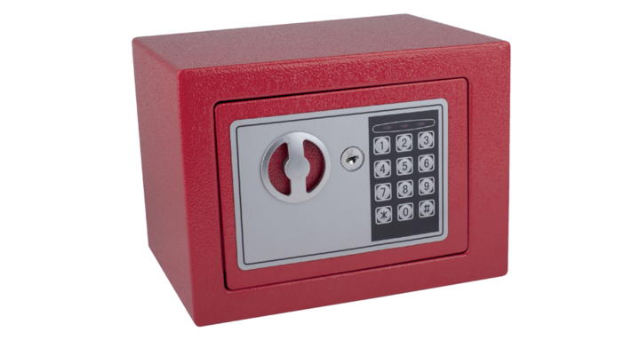 Kluis pavo mini 230x170x170mm elektronisch rood(8005611)