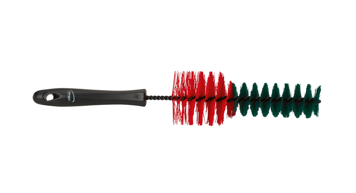 Vikan, velgborstel hard, 32.5cm, Ø65mm, polyester, zwart/rood, 525352 (1 stuk)