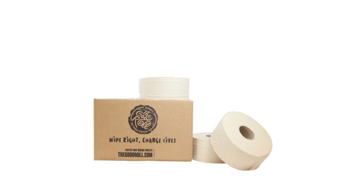 The Good Roll | Mini Jumbo Toiletpapier | 180 Meter | 2-Laags | Naturel | 96000 (18 rollen)