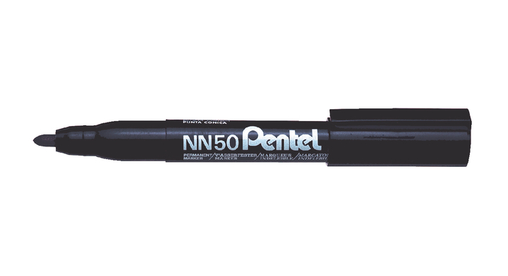 Viltstift pentel nn50 perm rond 1.5-3mm zwart