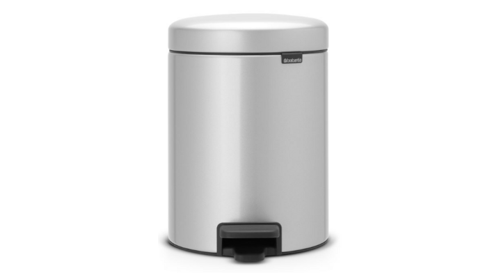 Brabantia, pedaalemmer, 5 liter, metallic grijs, VB 112904