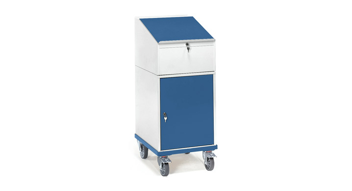 Verrijdbare kast met schrijfblad, 650x550x1200 mm