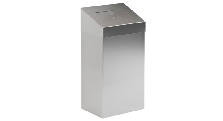 Afvalbak Met Pushdeksel | 18 Liter | Mat RVS | VB 731008