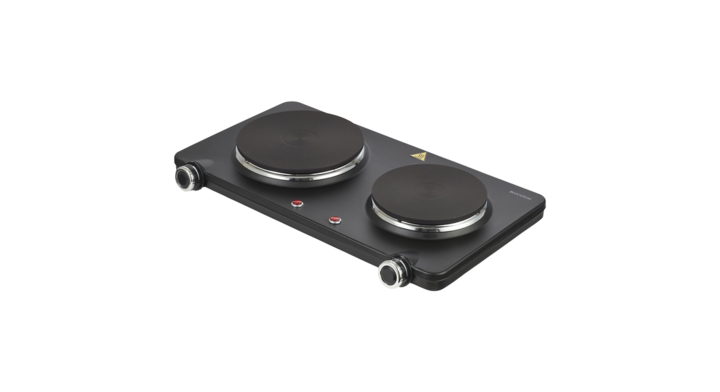 Kookplaat inventum elektrisch 2 zones zwart(kp602b)