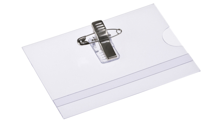 Badge europel met clip + speld 90x60mm