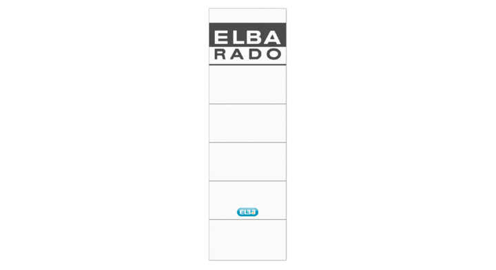 Rugetiket elba 59x190mm wit/grijs