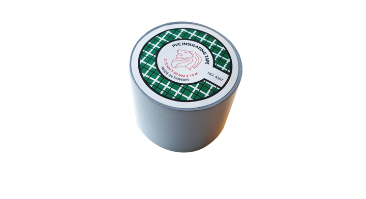 Isolatietape, PVC, 50mm x 10m, grijs