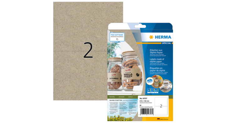 Etiket herma 10757 210x148mm silphie br 40st(10757)