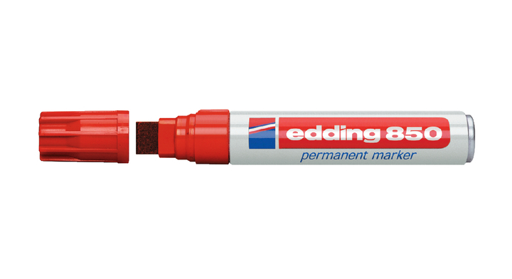 Viltstift edding 850 perm blokpunt 5-18mm rood