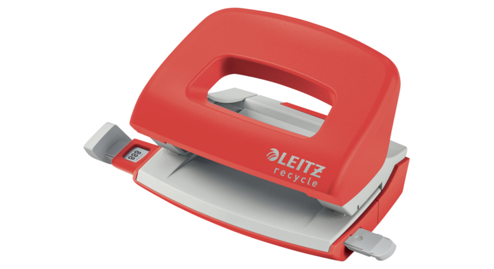 Perforator leitz nexxt  recycle mini 10 vel rood(50100025)