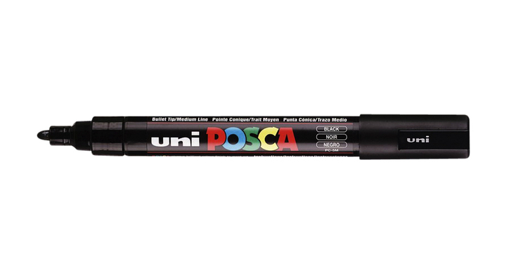 Verfstift posca pc5m m zwart(pc5m n)