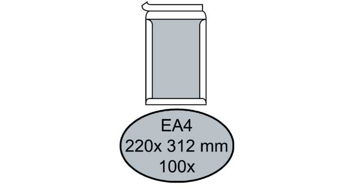Envelop quantore bordrug ea4 220x312 zk 120gr wit