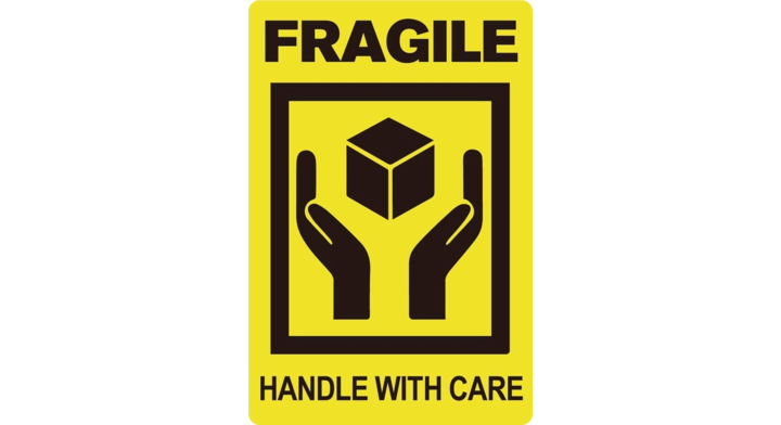 Waarschuwingsetiket fragile/handle with care 200st(76860)
